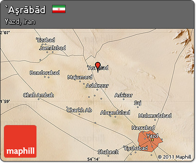 Satellite Map of `Aşrābād