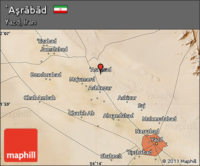 Satellite Map of `Aşrābād