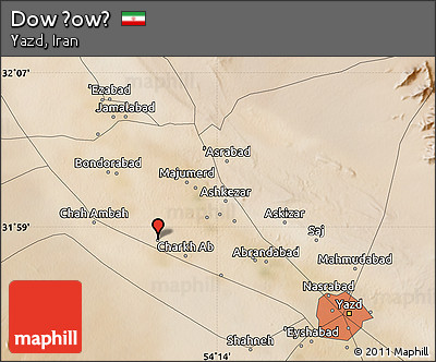Satellite Map of Dow Ḩowẕ