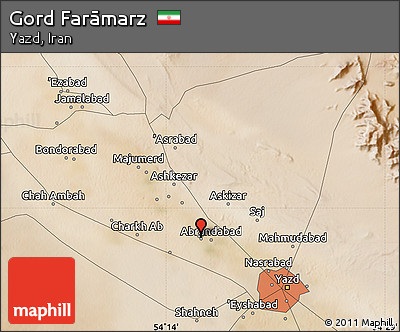Satellite Map of Gord Farāmarz