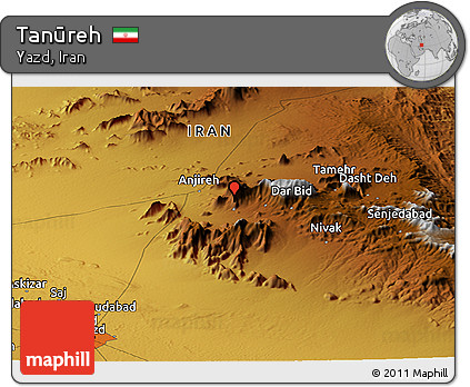 Physical Panoramic Map of Tanūreh