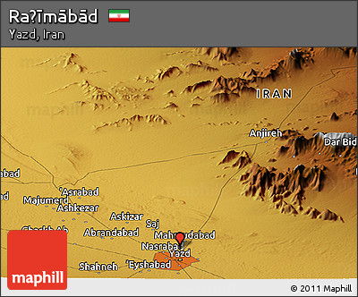 Physical Panoramic Map of Raḩīmābād