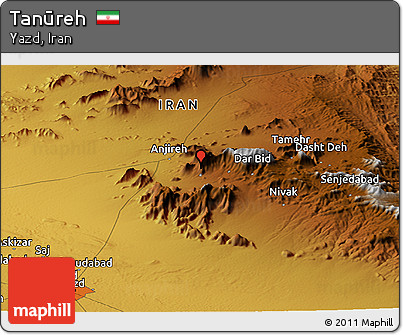 Physical Panoramic Map of Tanūreh