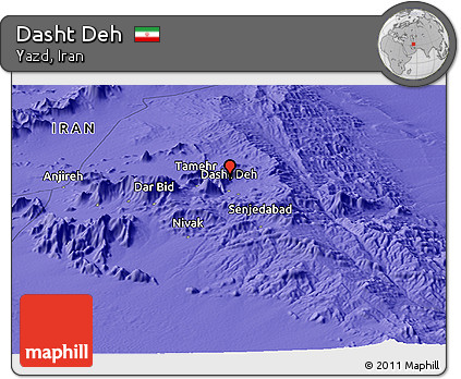 Political Panoramic Map of Dasht Deh