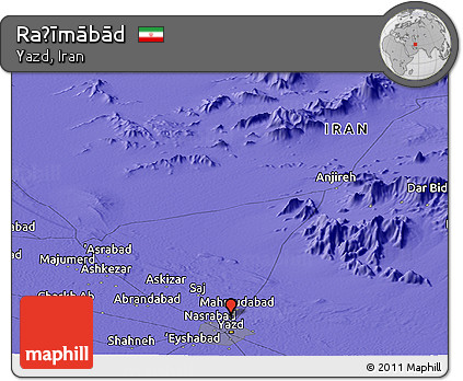 Political Panoramic Map of Raḩīmābād