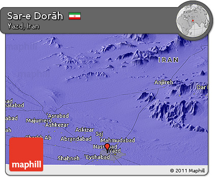 Political Panoramic Map of Sar-e Dorāh