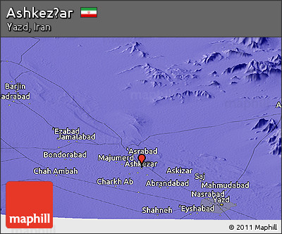Political Panoramic Map of Ashkez̄ar