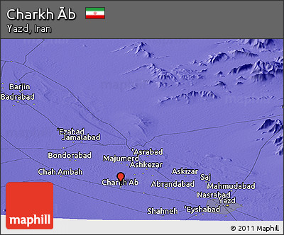 Political Panoramic Map of Charkh Āb