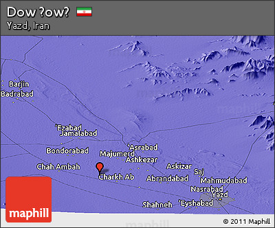 Political Panoramic Map of Dow Ḩowẕ