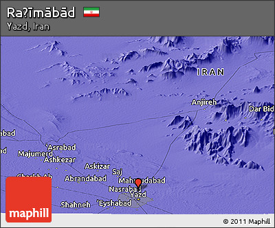 Political Panoramic Map of Raḩīmābād