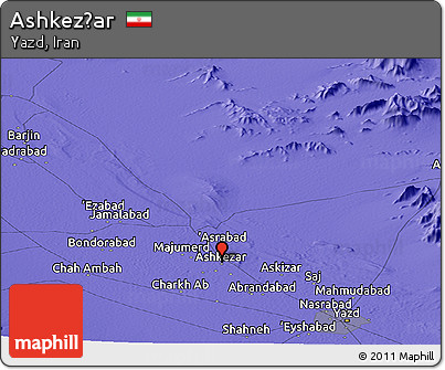 Political Panoramic Map of Ashkez̄ar