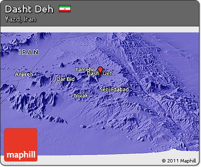 Political Panoramic Map of Dasht Deh