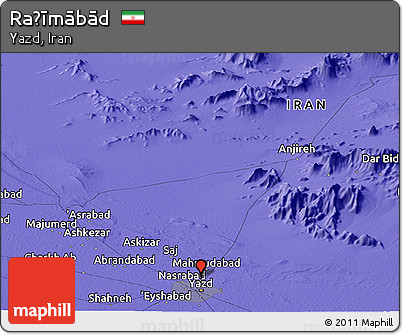 Political Panoramic Map of Raḩīmābād