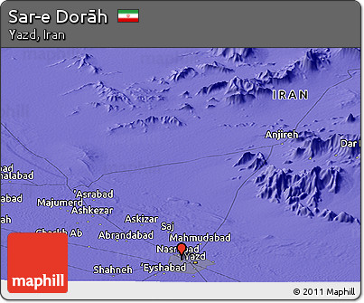 Political Panoramic Map of Sar-e Dorāh