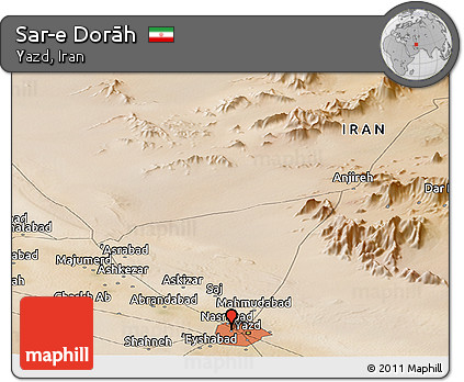 Satellite Panoramic Map of Sar-e Dorāh