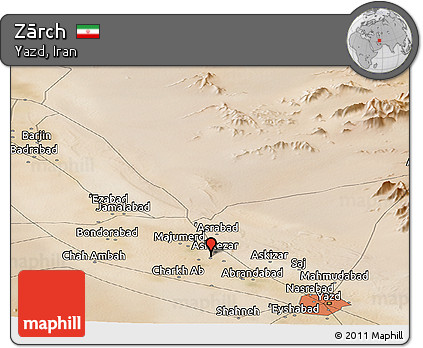 Satellite Panoramic Map of Zārch