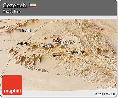 Satellite Panoramic Map of Gezeneh