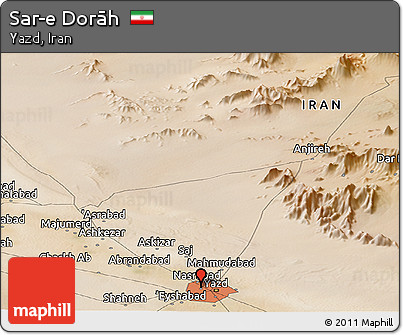 Satellite Panoramic Map of Sar-e Dorāh