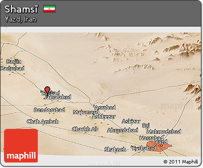 Satellite Panoramic Map of Shamsī