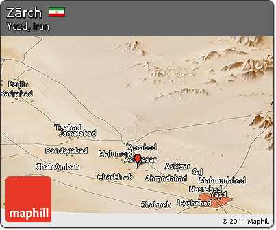 Satellite Panoramic Map of Zārch