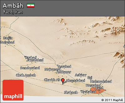 Satellite Panoramic Map of Ambāh