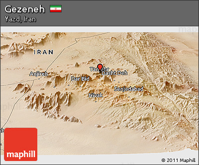 Satellite Panoramic Map of Gezeneh
