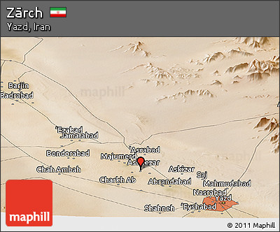 Satellite Panoramic Map of Zārch