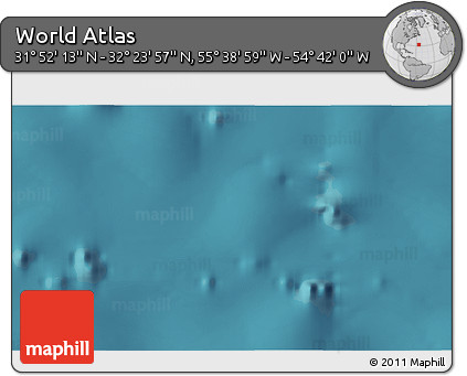 Satellite 3D Map of the Area around 32° 8' 5" N, 55° 10' 29" W