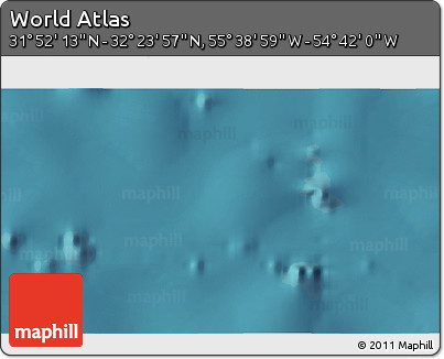 Satellite 3D Map of the Area around 32° 8' 5" N, 55° 10' 29" W