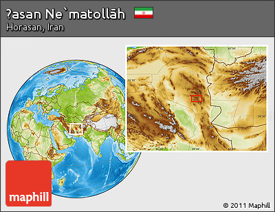 Physical Location Map of Ḩasan Ne`matollāh