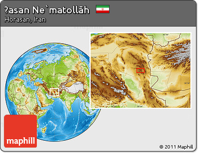 Physical Location Map of Ḩasan Ne`matollāh