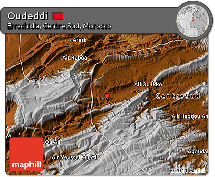 Physical 3D Map of Oudeddi