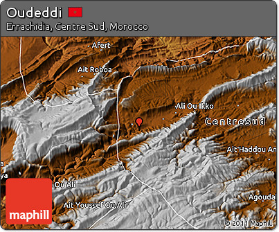 Physical 3D Map of Oudeddi