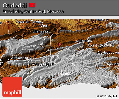 Physical Panoramic Map of Oudeddi
