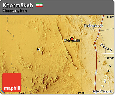 Physical Map of Khormākeh