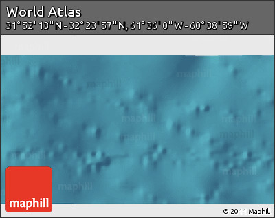 Satellite 3D Map of the Area around 32° 8' 5" N, 61° 7' 30" W