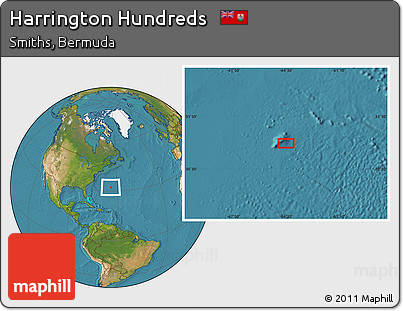 Satellite Location Map of Harrington Hundreds