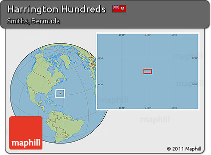 Savanna Style Location Map of Harrington Hundreds