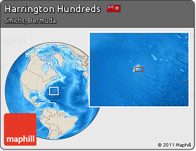 Shaded Relief Location Map of Harrington Hundreds