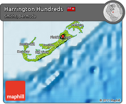 Physical Map of Harrington Hundreds