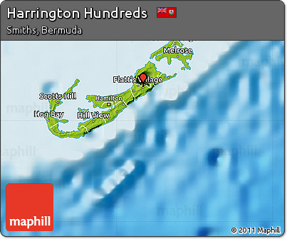 Physical Map of Harrington Hundreds