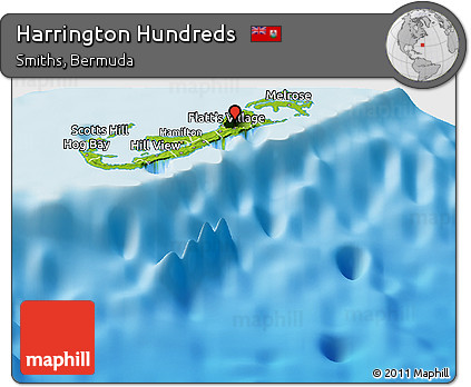 Physical Panoramic Map of Harrington Hundreds