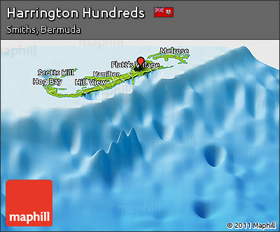 Physical Panoramic Map of Harrington Hundreds