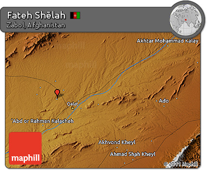 Physical 3D Map of Fateh Shēlah