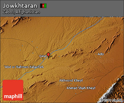 Physical 3D Map of Jowkhtaran