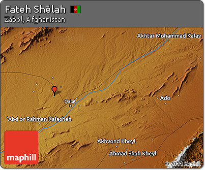 Physical 3D Map of Fateh Shēlah