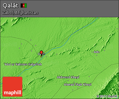 Political 3D Map of Qalāt