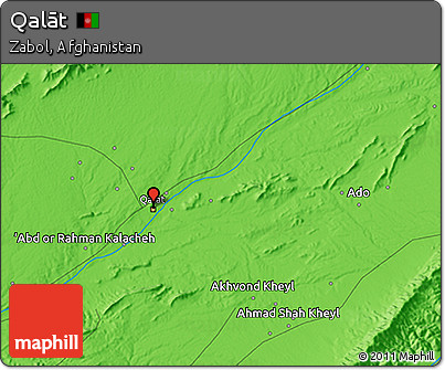 Political 3D Map of Qalāt
