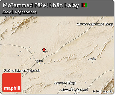 Satellite 3D Map of Moḩammad Fāẕel Khān Kalay