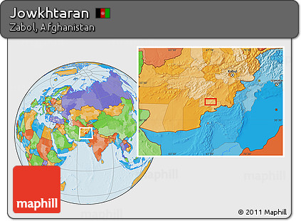 Political Location Map of Jowkhtaran